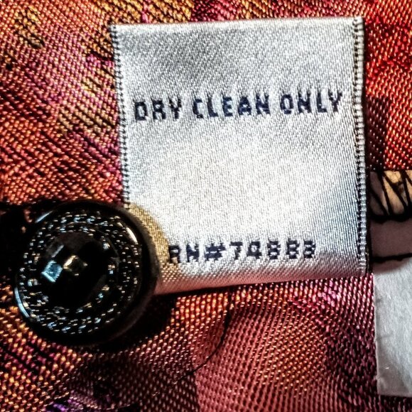 AKS Magenta Pink Black Chinese Brocade Jacket - Picture 7 of 7